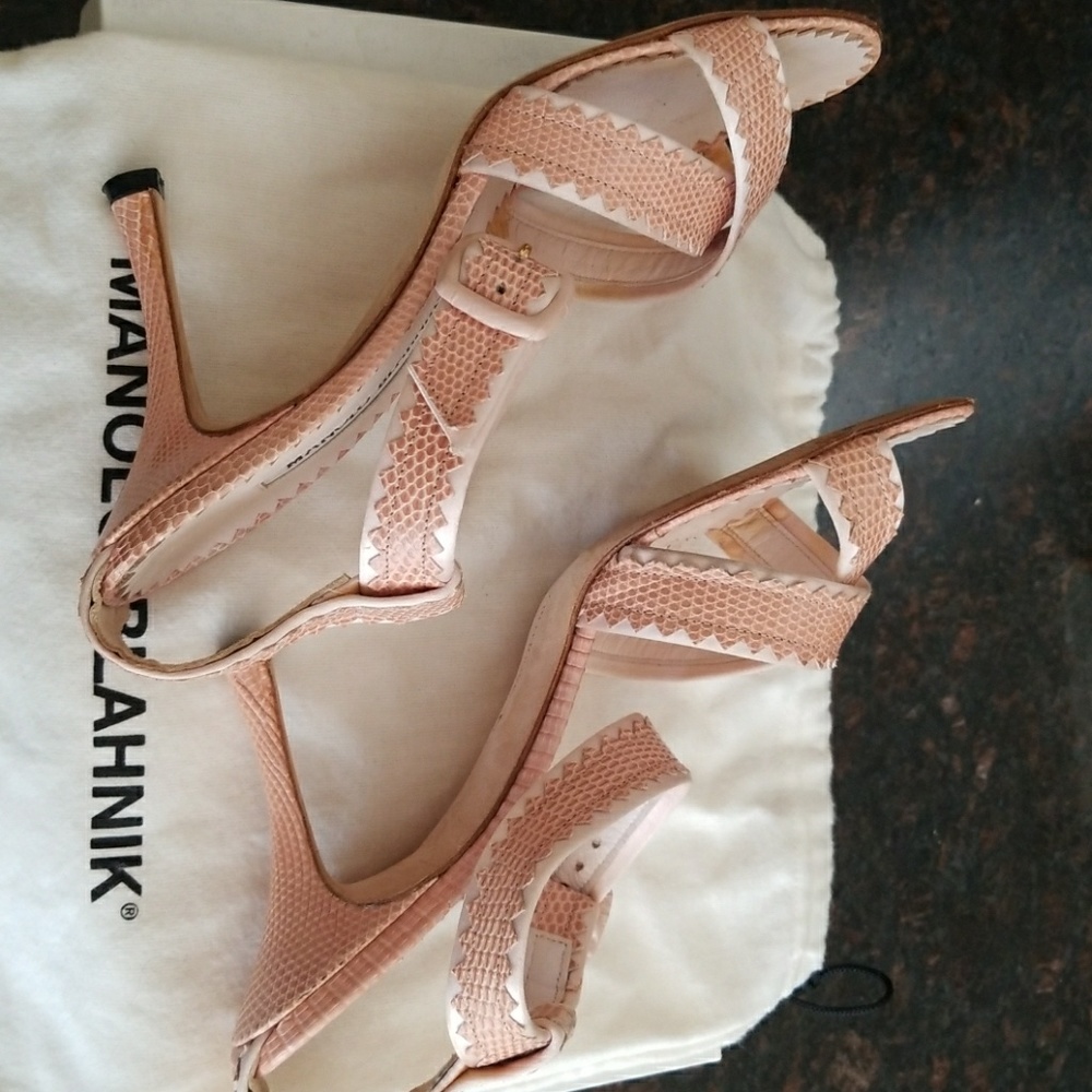 MANOLO BLAHNIK  Ankle Strap Shoes - Picture 3 of 5